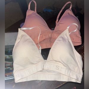 COPY - 2 pack Danskin bralettes size XL, colors are light pink and a mauvy pink.